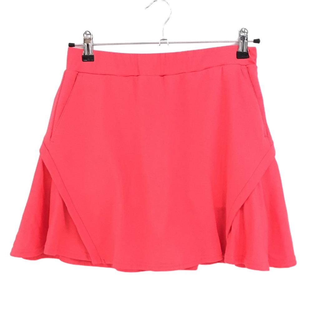 【美品】ジャックバニー スカート レッドピンク ウエストゴム 内側インナーパンツ レディース 2(L) ゴルフウェア 2022年モデル Jack Bunny