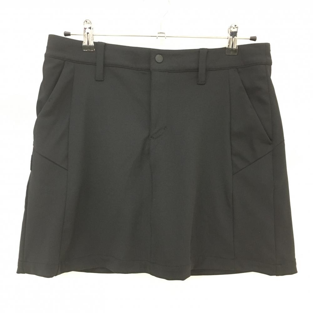 【美品】ジャックバニー スカート 黒 バックロゴ 内側インナーパンツ  レディース 2(L) ゴルフウェア Jack Bunny