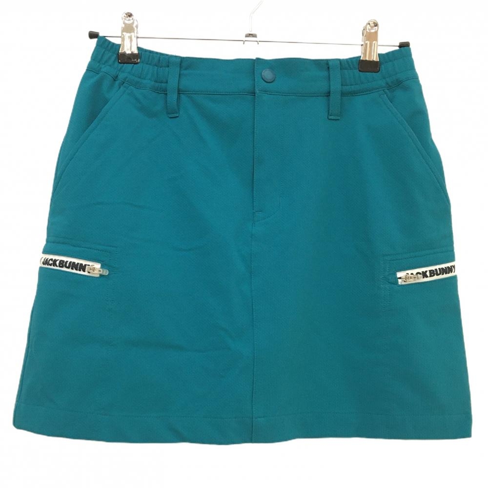 【超美品】ジャックバニー スカート ブルーグリーン 内側インナーパンツ レディース 1(M) ゴルフウェア 2024年モデル Jack Bunny
