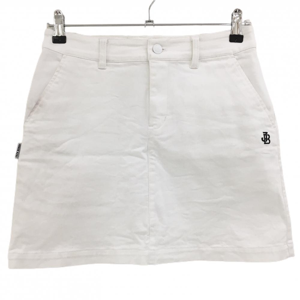 ジャックバニー スカート 白 ロゴ黒 内側インナーパンツ  レディース 1(M) ゴルフウェア 2024年モデル Jack Bunny