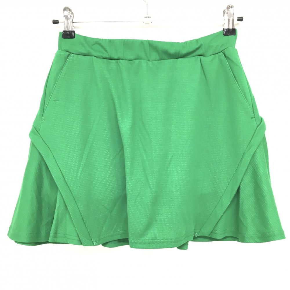 【美品】ジャックバニー スカート グリーン シリコンワッペン 内側インナーパンツ  レディース 0(S) ゴルフウェア 2023年モデル Jack Bunny