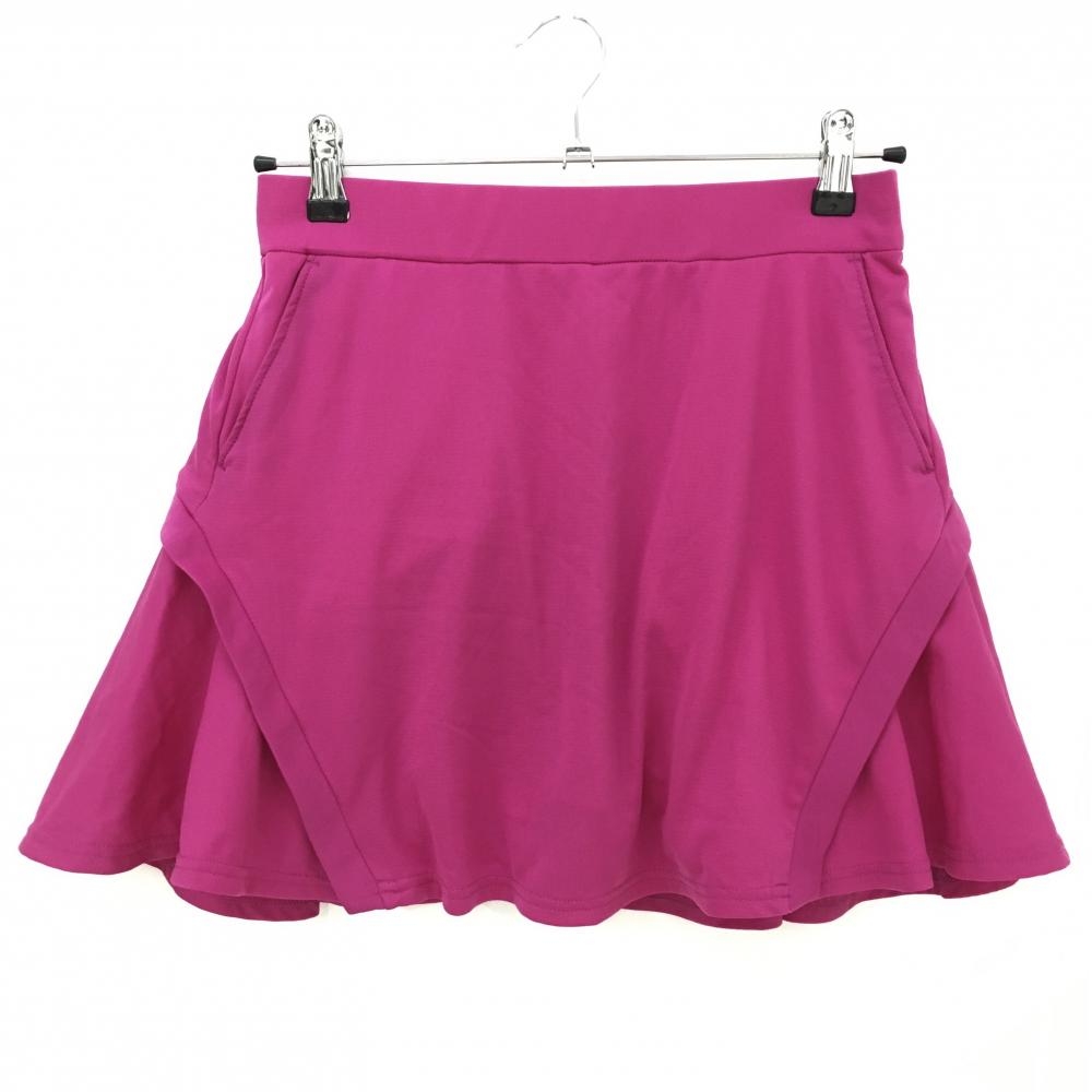 【美品】ジャックバニー スカート ピンク 内側インナーパンツ ウエストゴム レディース 2(L) ゴルフウェア Jack Bunny