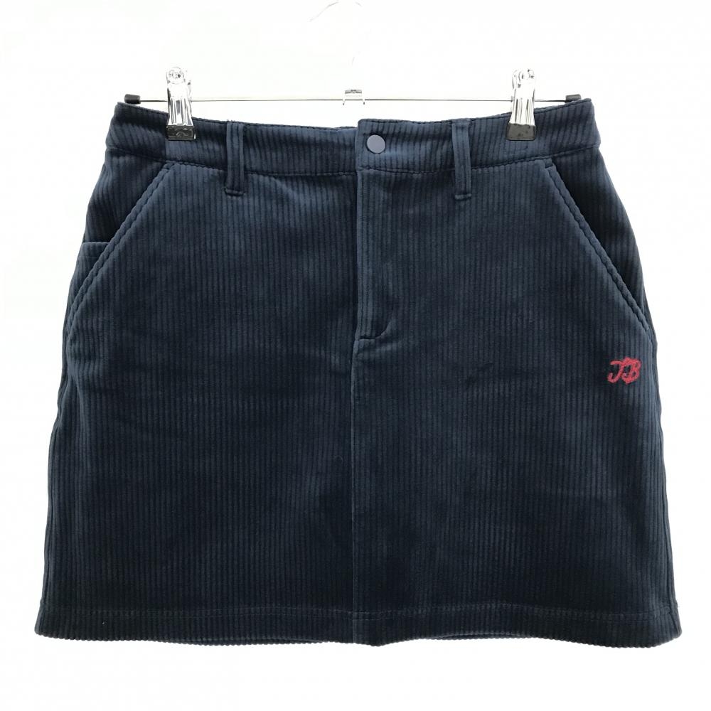 【超美品】ジャックバニー コーデュロイスカート ネイビー 内側インナーパンツ レディース 1(M) ゴルフウェア 2024年モデル Jack Bunny