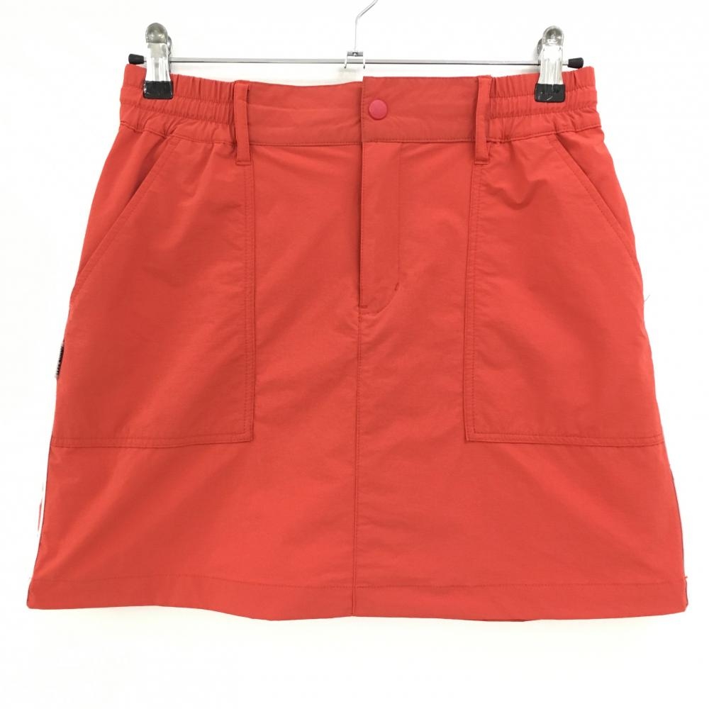 【超美品】ジャックバニー スカート レッド×白 サイドパイイング  レディース 2(L) ゴルフウェア 2025年モデル Jack Bunny