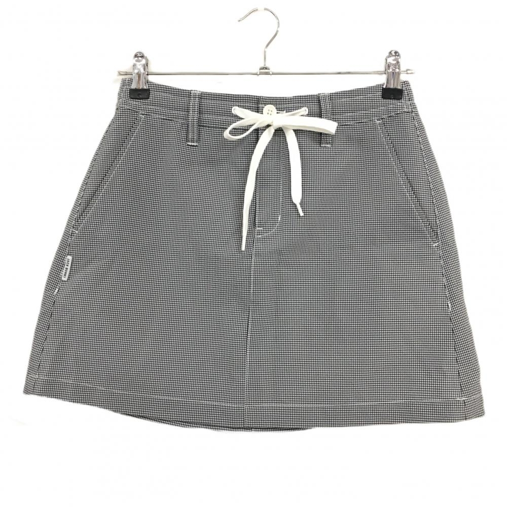 【超美品】ジャックバニー スカート 黒×白 ギンガムチェック 内側インナーパンツ レディース 1(M) ゴルフウェア Jack Bunny