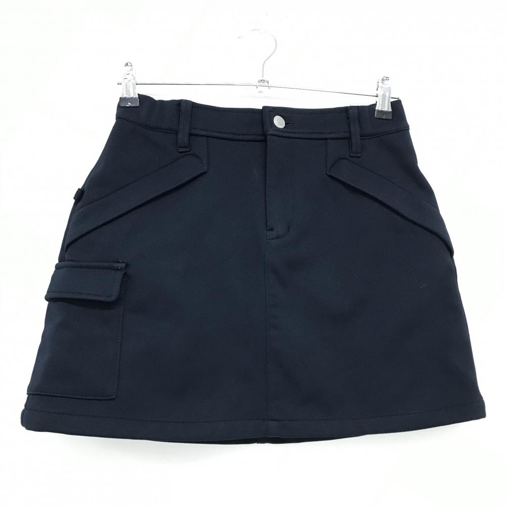【超美品】ジャックバニー スカート ネイビー 裏微起毛 内側インナーパンツ レディース 1(M) ゴルフウェア Jack Bunny