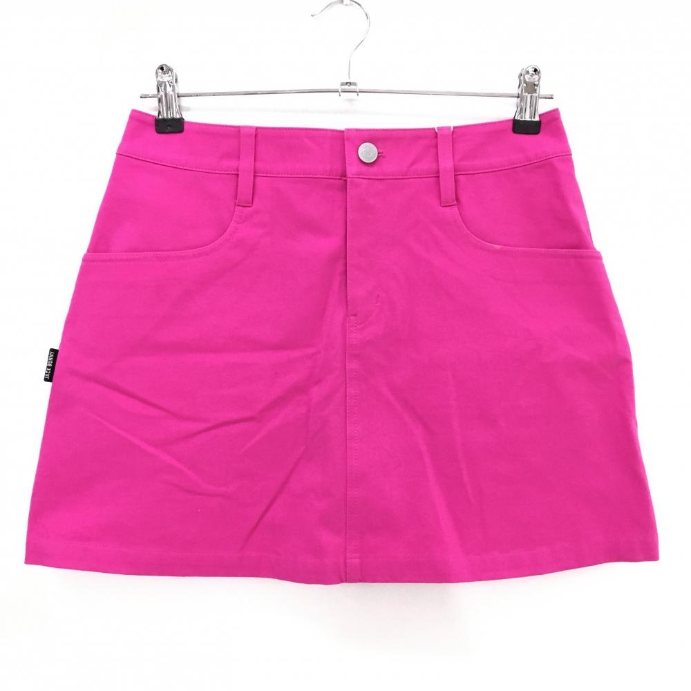 【新品】ジャックバニー スカート ピンク ロゴ黒 ストレッチ バックロゴ レディース 1(M) ゴルフウェア Jack Bunny