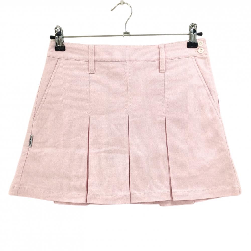 【超美品】ジャックバニー スカート ピンク ボックスプリーツ 内側インナーパンツ レディース 0(S) ゴルフウェア Jack Bunny