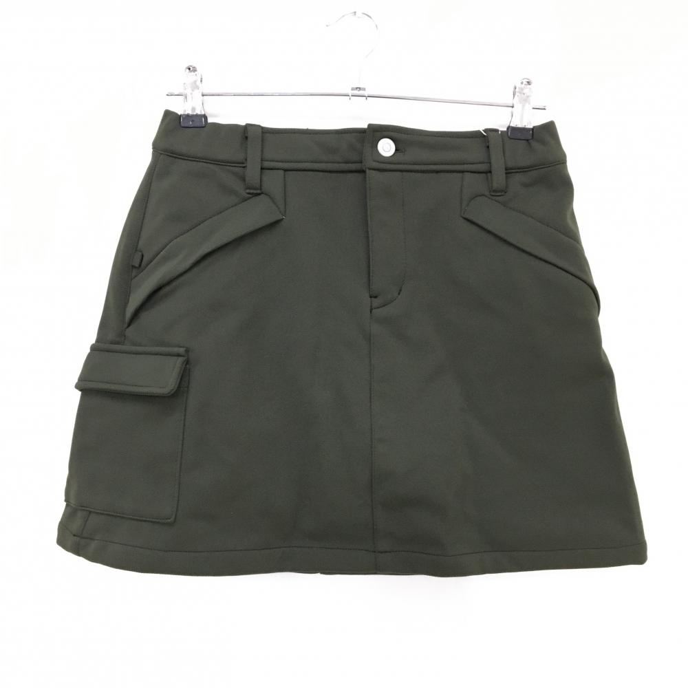 【新品】ジャックバニー スカート カーキ 裏起毛 防風 内側インナーパンツ ストレッチ  レディース 2(L) ゴルフウェア Jack Bunny
