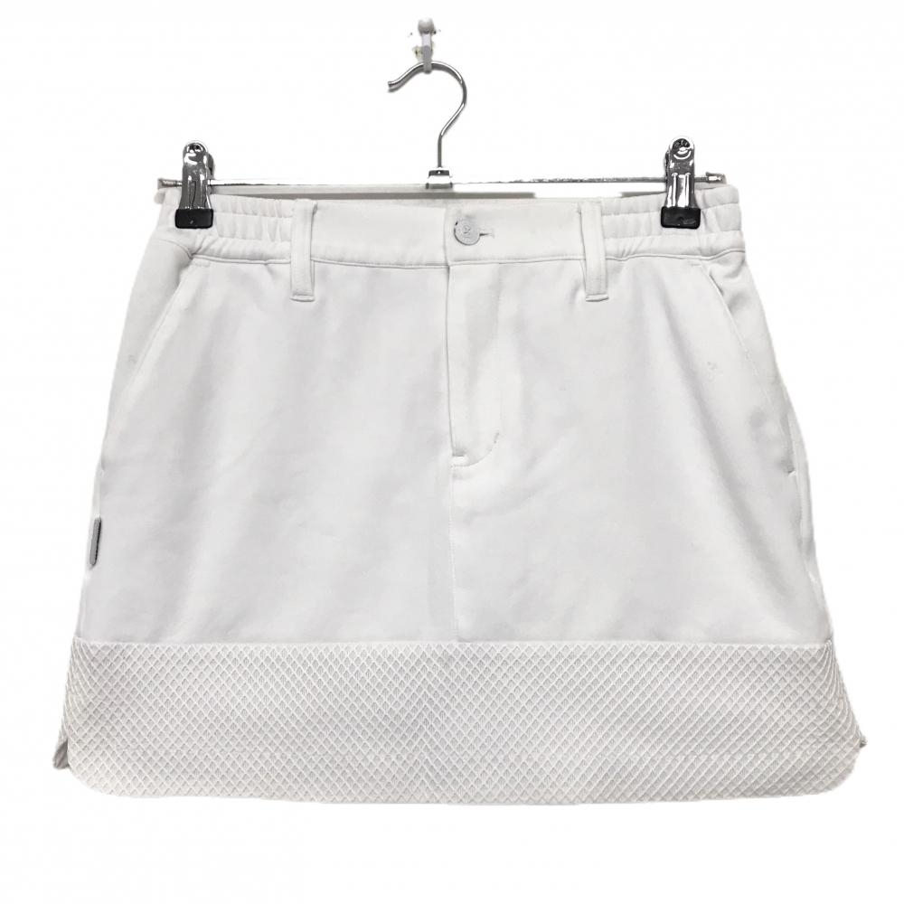 ジャックバニー スカート 白 裾メッシュ調 ウエストゴム 内側インナーパンツ レディース 1(M) ゴルフウェア Jack Bunny