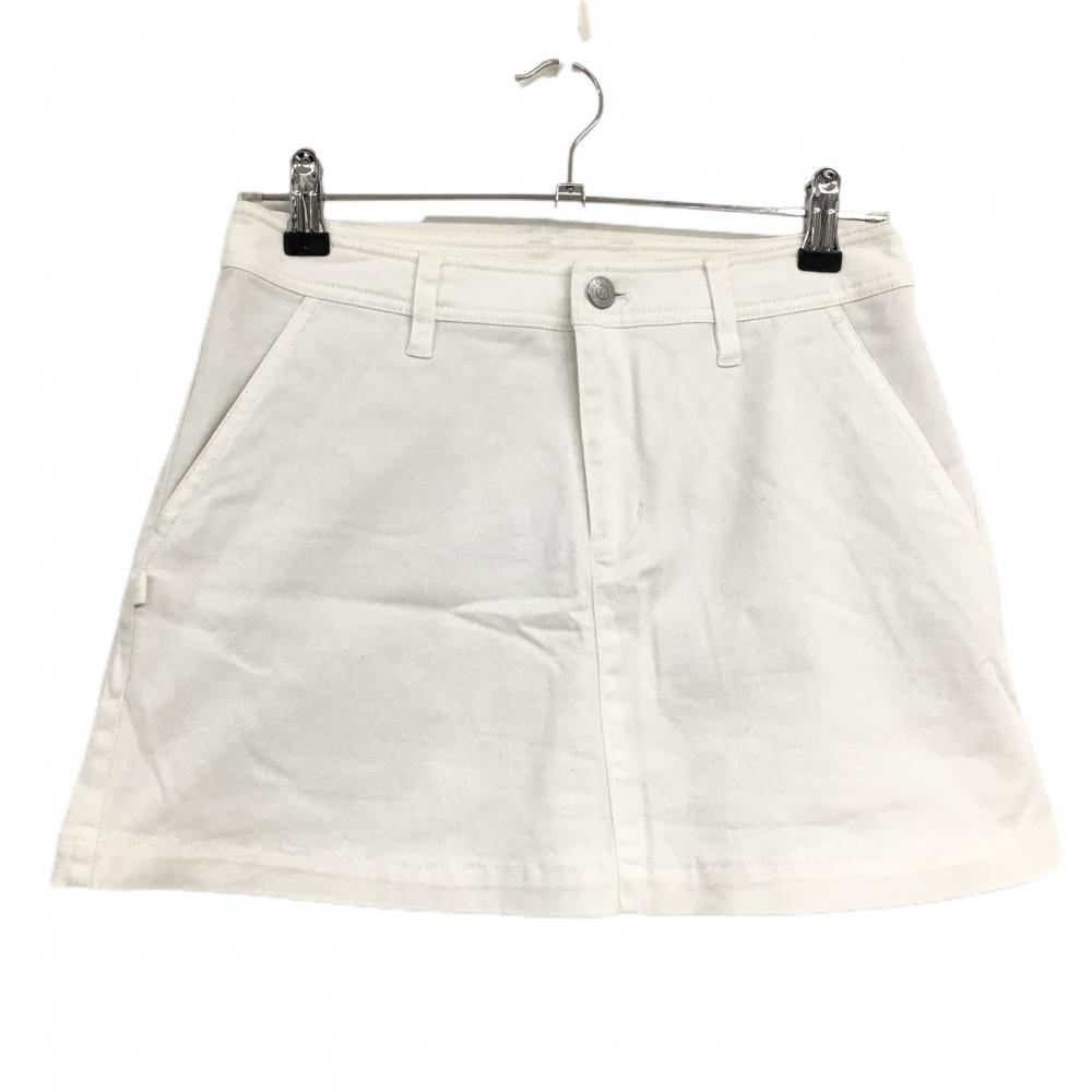 【美品】ジャックバニー スカート 白 ストレッチ 無地 内側インナーパンツ  レディース 1(M) ゴルフウェア Jack Bunny