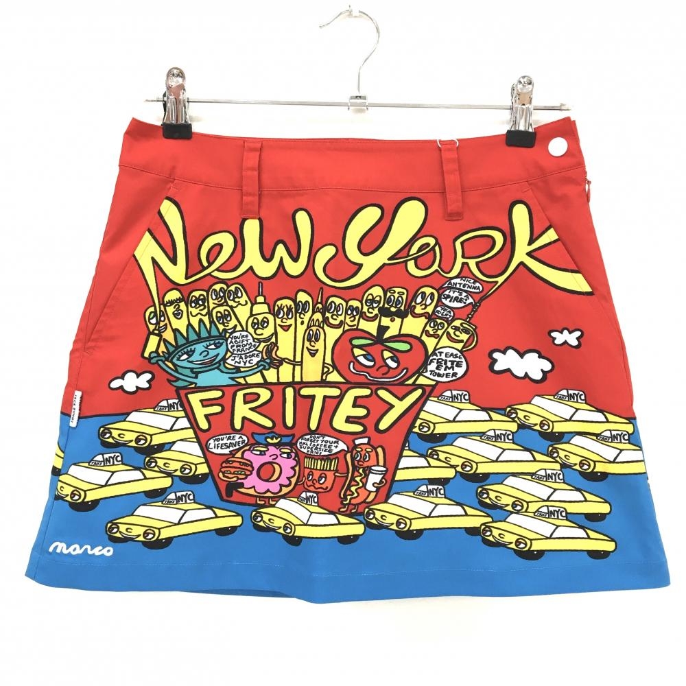 【新品】ジャックバニー スカート マルチカラー 総柄 PETER MARCO ストレッチ レディース 1(M) ゴルフウェア Jack Bunny