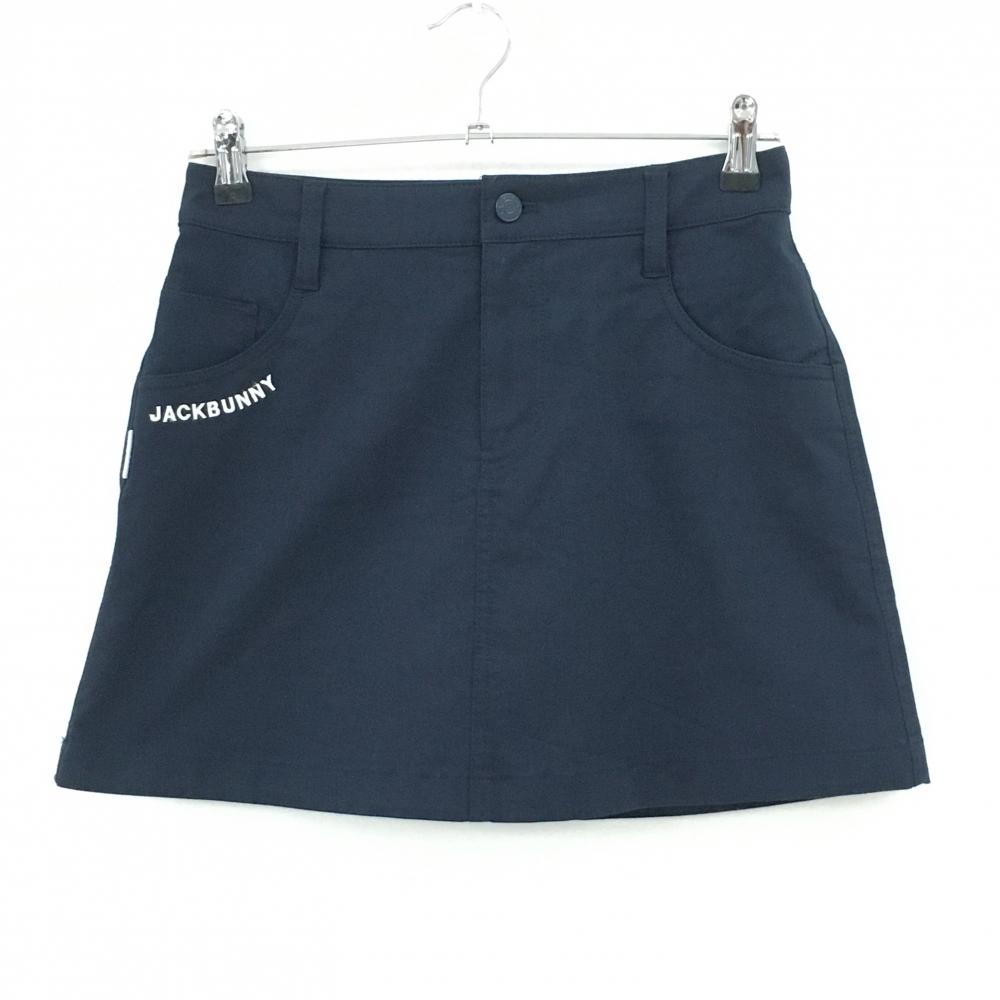 【超美品】ジャックバニー×コカ・コーラ スカート ネイビー×白 バックロゴ ストレッチ  レディース 0(S) ゴルフウェア Jack Bunny