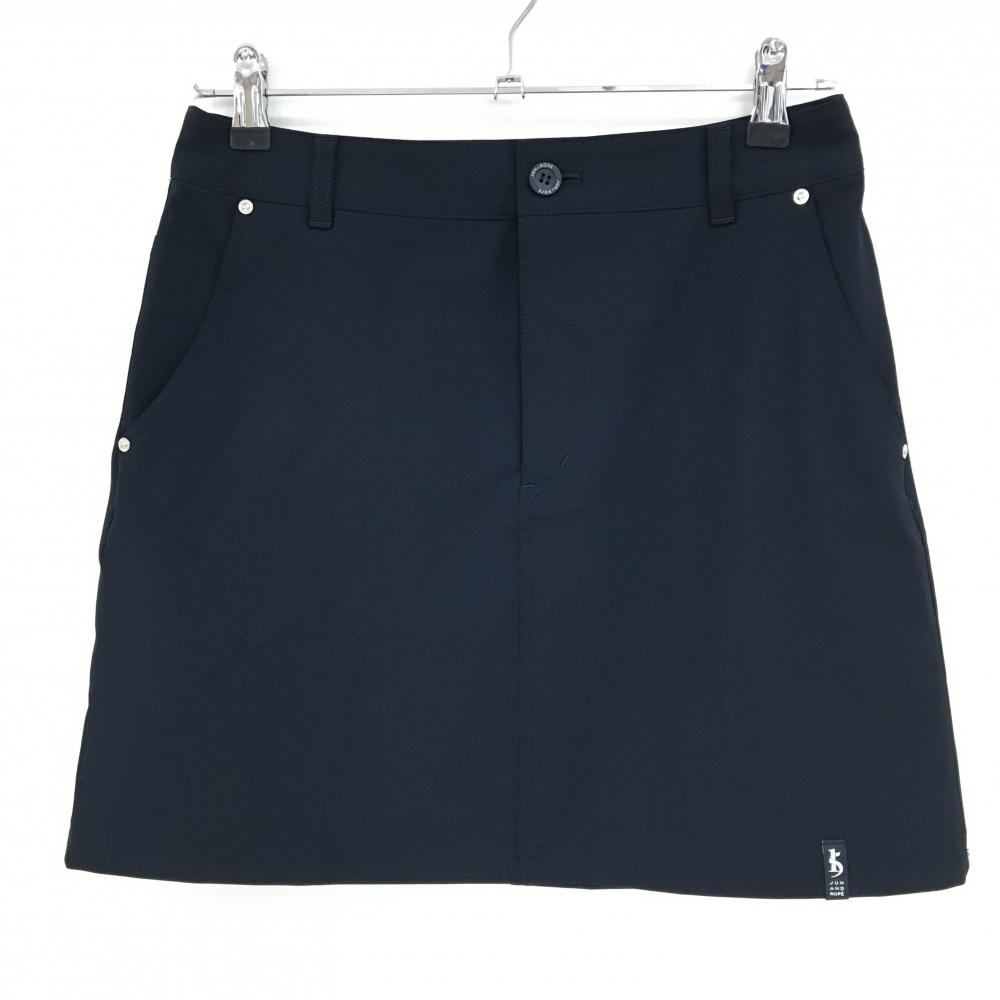 【超美品】ジュンアンドロペ ストレッチスカート ダークネイビー 刺しゅう  レディース L ゴルフウェア JUN＆ROPE 画像