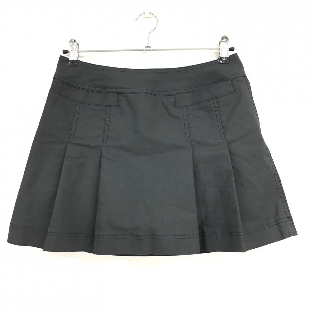 【美品】ジュンアンドロペ スカート ダークグレー フロントプリーツ レディース L ゴルフウェア JUN＆ROPE
