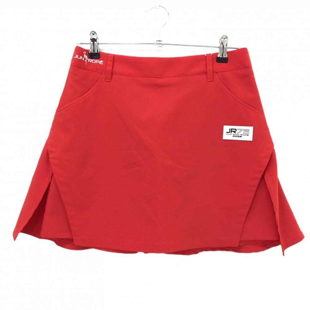 【新品】ジュンアンドロペ スカート レッド ストレッチ 吸水 制電 防汚 レディース L ゴルフウェア JUN＆ROPE