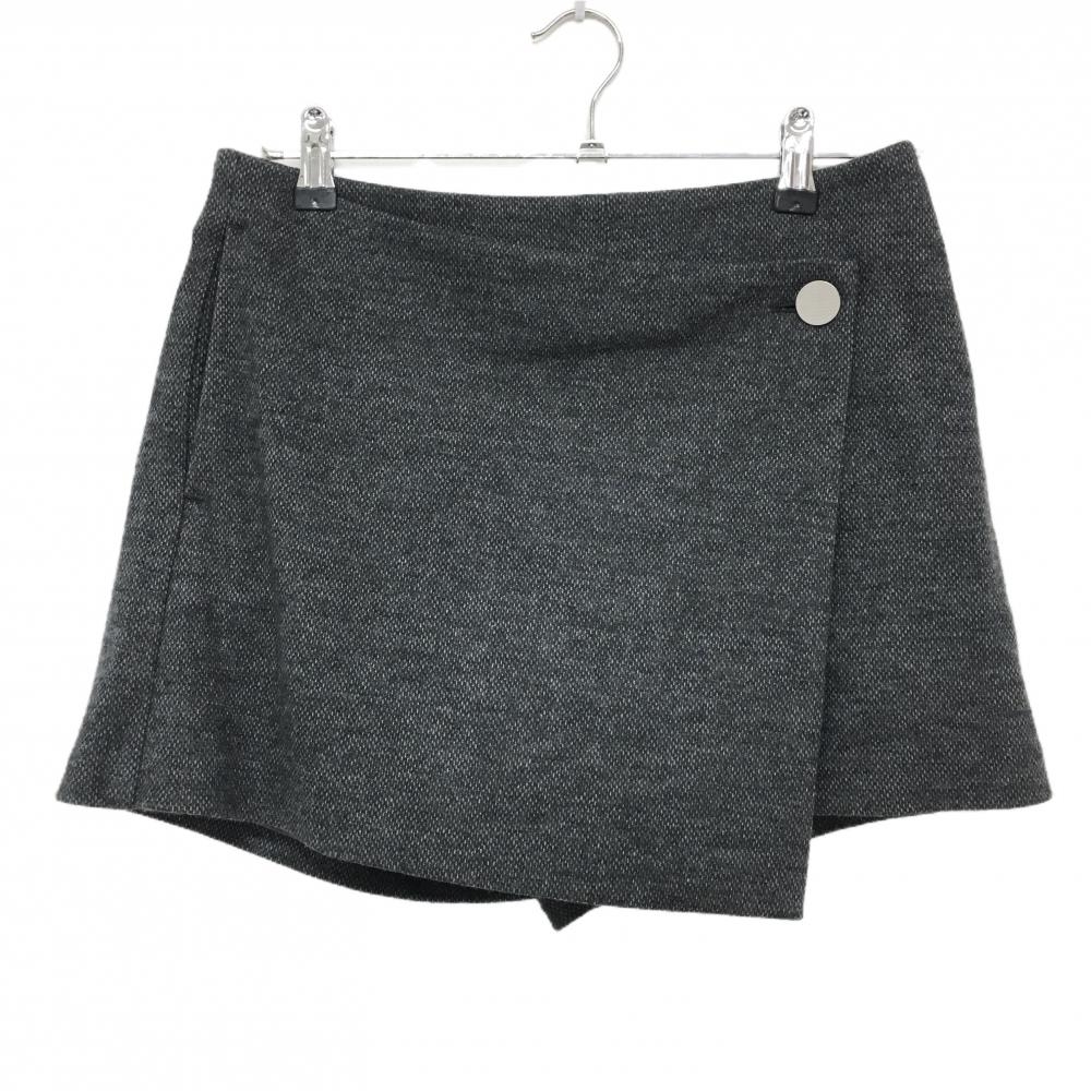 【超美品】ジュンアンドロペ キュロットスカート グレー 裏地付き ウール混 レディース M ゴルフウェア JUN＆ROPE