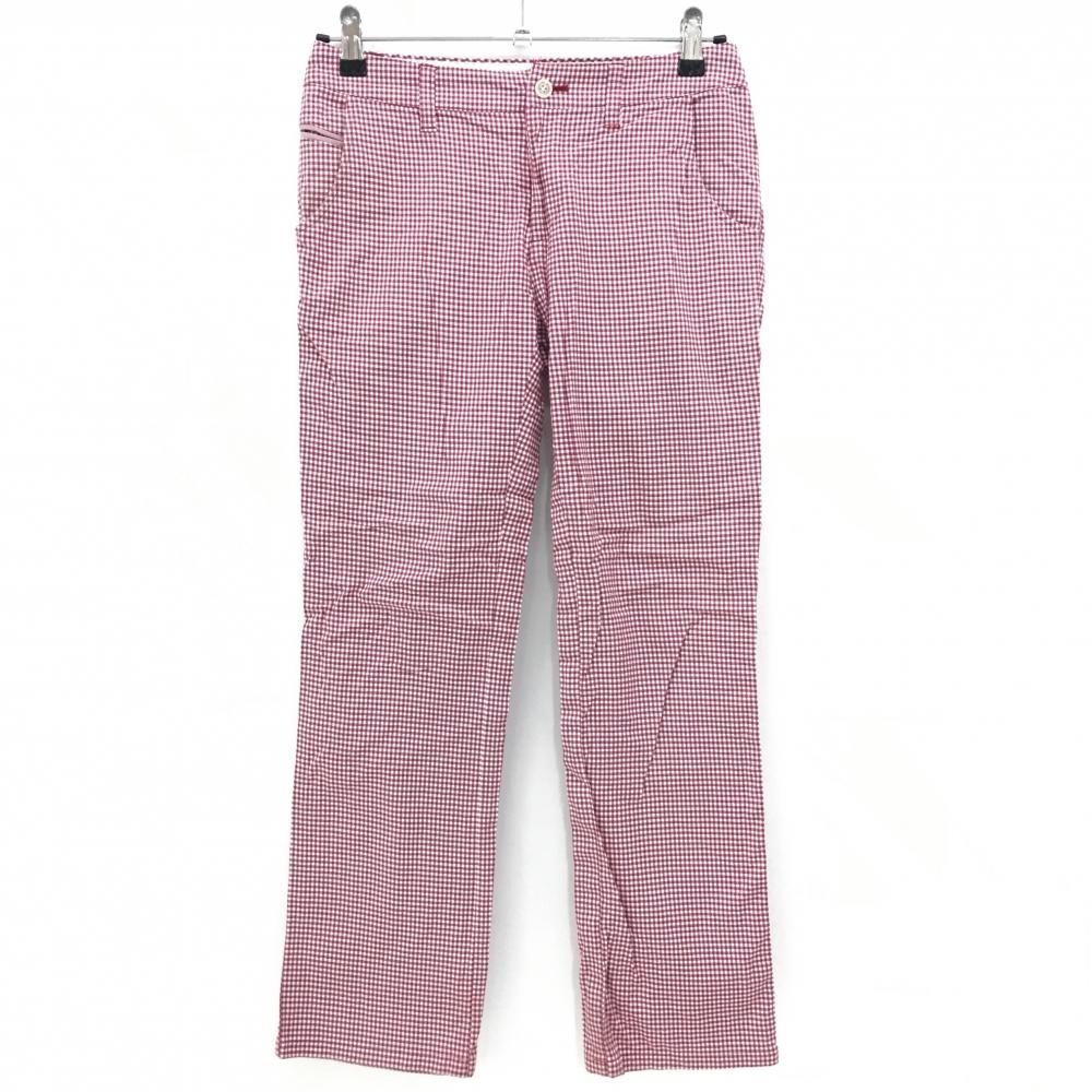 ゾーイ パンツ レッド×白 チェック レディース 36(S) ゴルフウェア ZOY