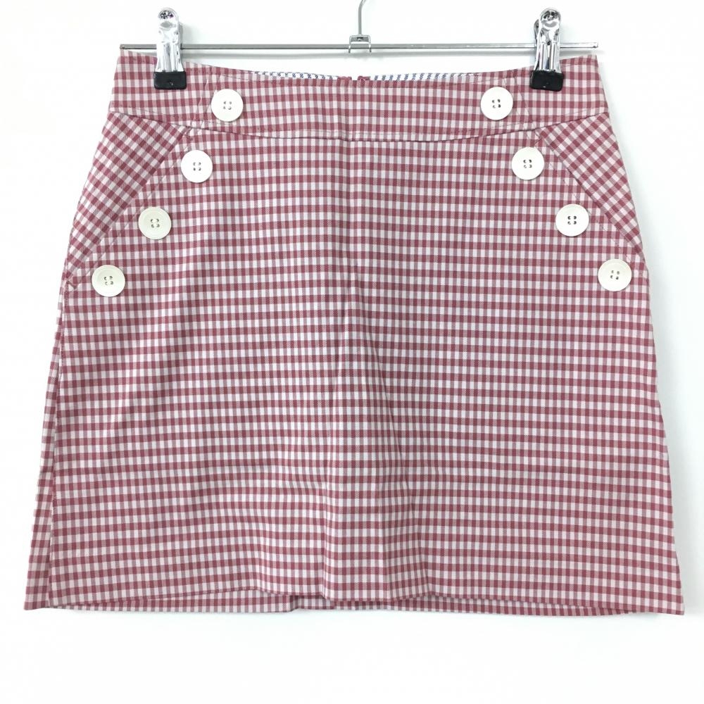 【新品】ゾーイ スカート ピンク系×ライトグレー チェック柄 内側インナーパンツ レディース 36(S) ゴルフウェア ZOY