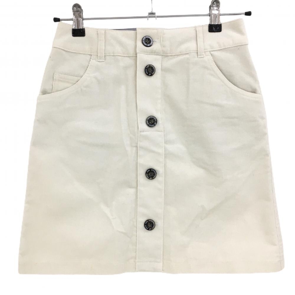 ゾーイ スカート アイボリー コーデュロイ ストレッチ レディース 36(S) ゴルフウェア ZOY