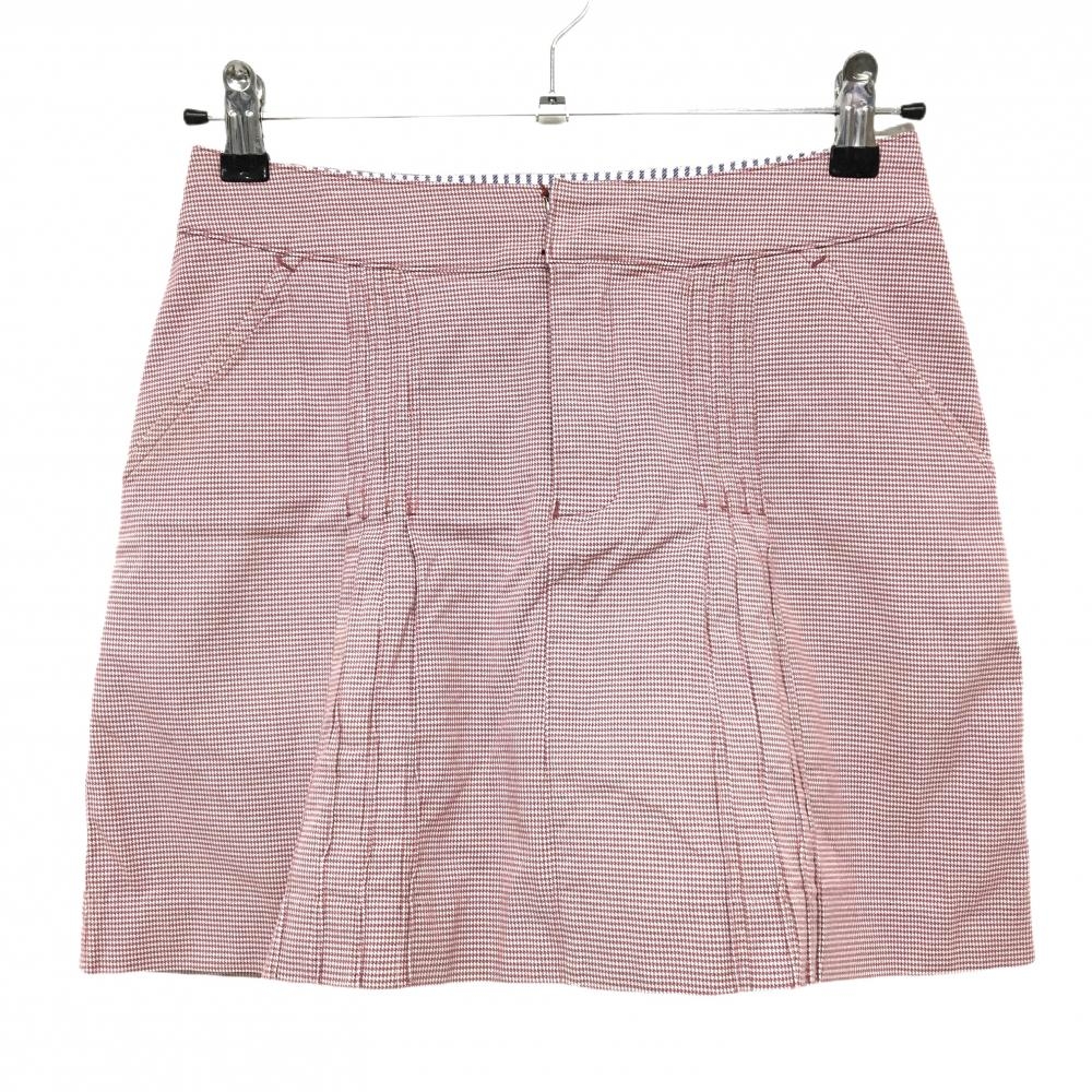 【美品】ゾーイ スカート レッド×白 細千鳥格子  レディース 36(S) ゴルフウェア ZOY