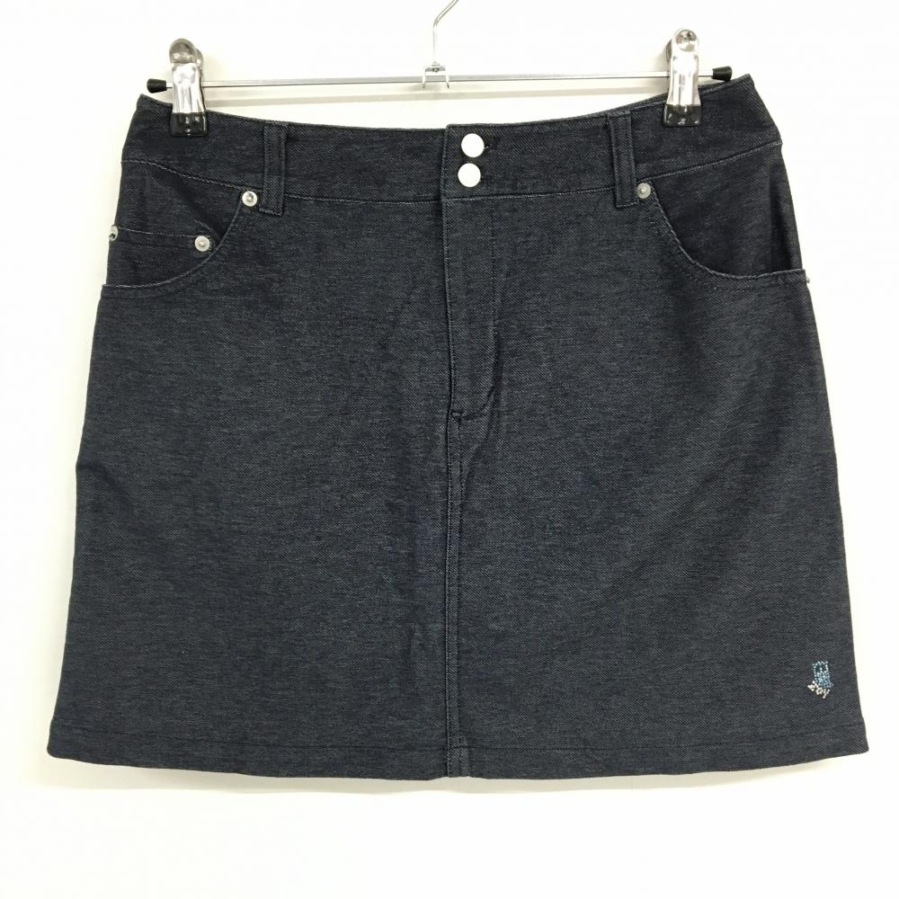 【美品】ゾーイ スカート ネイビー デニム ストレッチ レディース 40(L) ゴルフウェア ZOY
