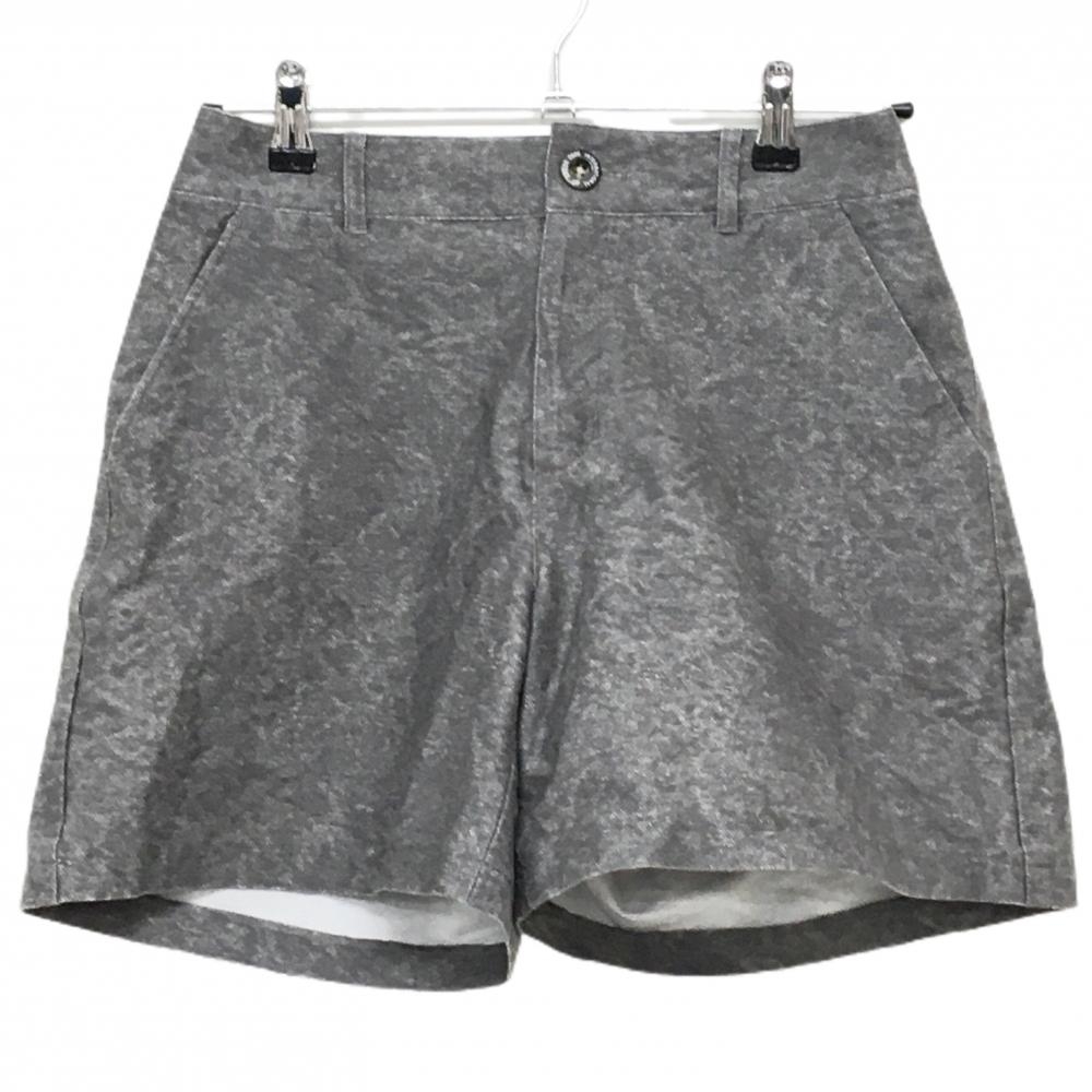 【超美品】ゾーイ キュロットスカート 杢グレー 後ポケットロゴ レディース 36(S) ゴルフウェア ZOY