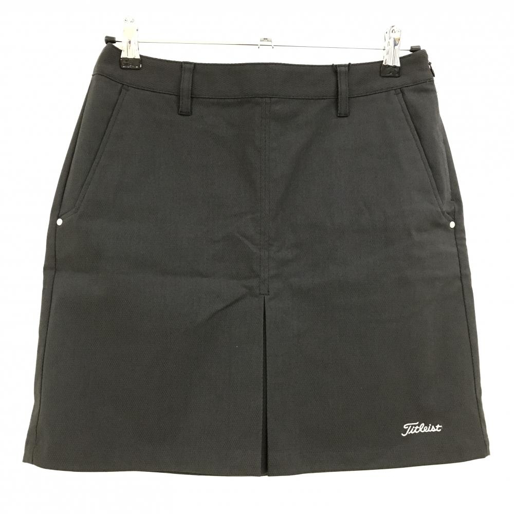 【新品】タイトリスト スカート 黒 織生地 ストレッチ レディース L ゴルフウェア TITLEIST