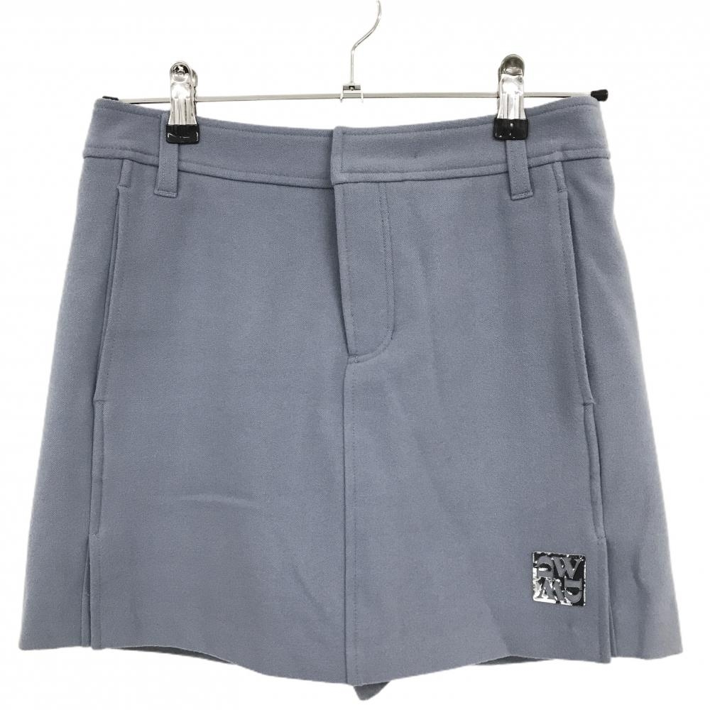 【美品】ダンスウィズドラゴン スカート ブルーグレー 微起毛 後プリーツ  レディース 2(M) ゴルフウェア Dance With Dragon