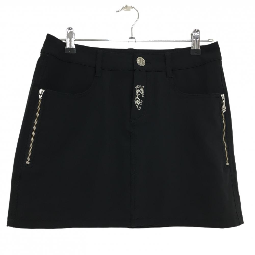 ダンスウィズドラゴン スカート 黒 ストレッチ スカル レディース 3(L) ゴルフウェア Dance With Dragon