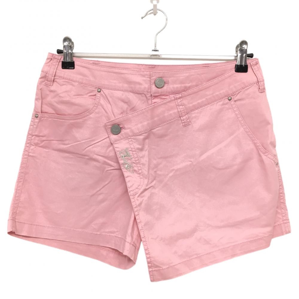 【美品】ダンスウィズドラゴン キュロットスカート ピンク ロゴ刺しゅう  レディース 2(M) ゴルフウェア Dance With Dragon