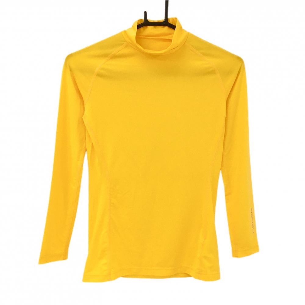 【新品】ティゴラ ハイネックインナーシャツ イエロー ストレッチ UVカット 吸汗速乾 レディース M ゴルフウェア TIGORA