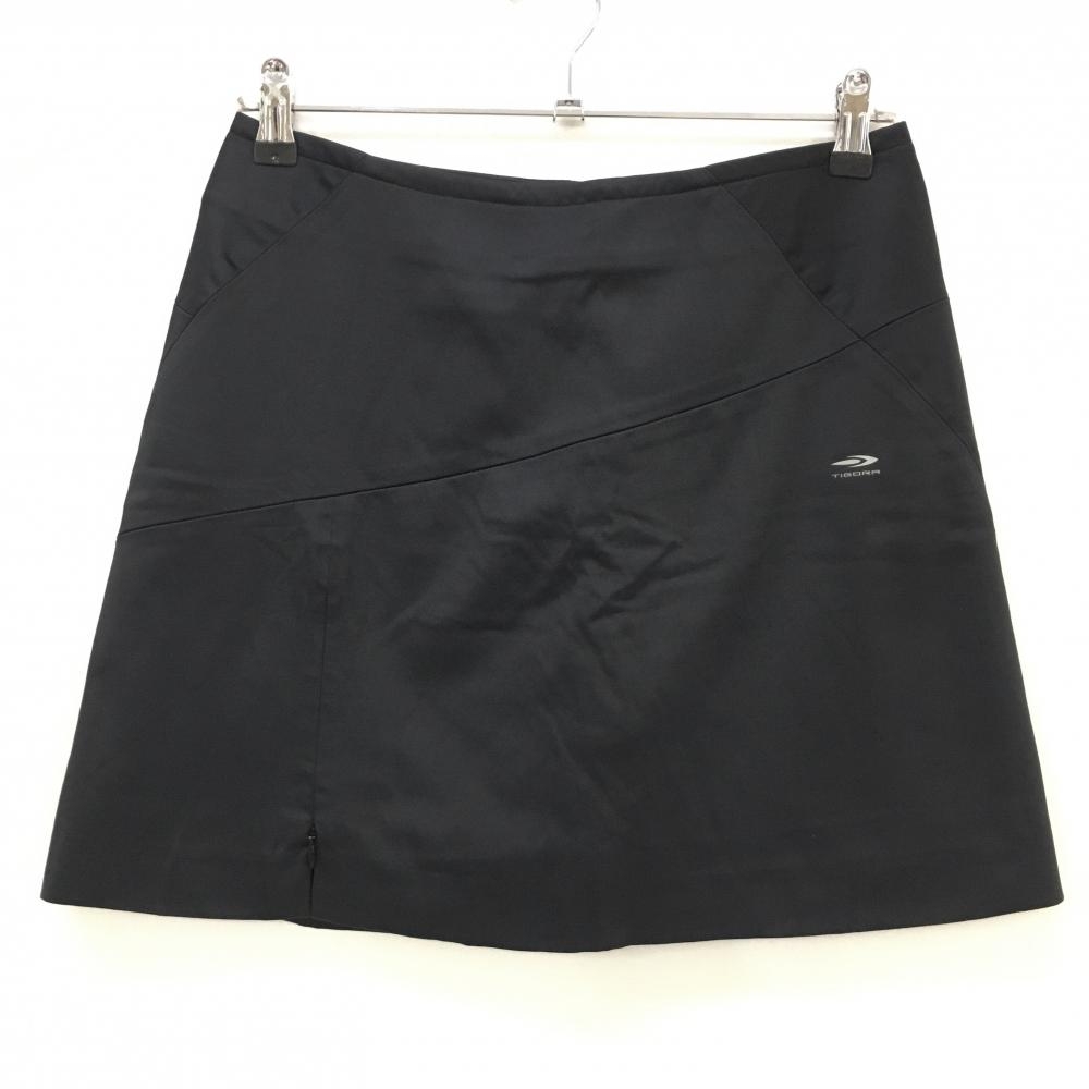 【美品】ティゴラ スカート 黒 内側インナーパンツ花柄 ロゴ レディース 11 ゴルフウェア TIGORA