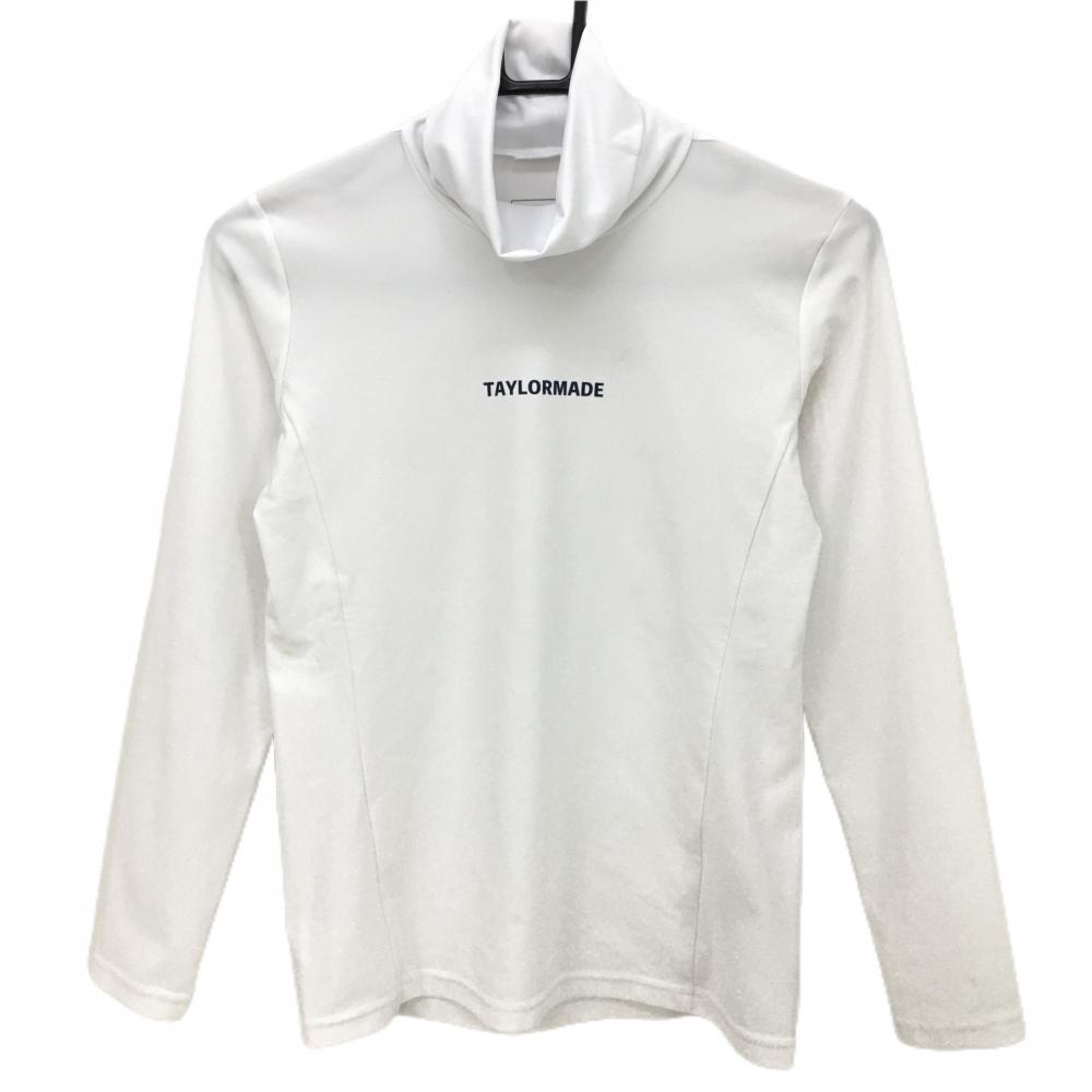 【超美品】テーラーメイド 長袖タートルネックシャツ 白 ストレッチ  レディース S ゴルフウェア 2023年モデル TaylorMade