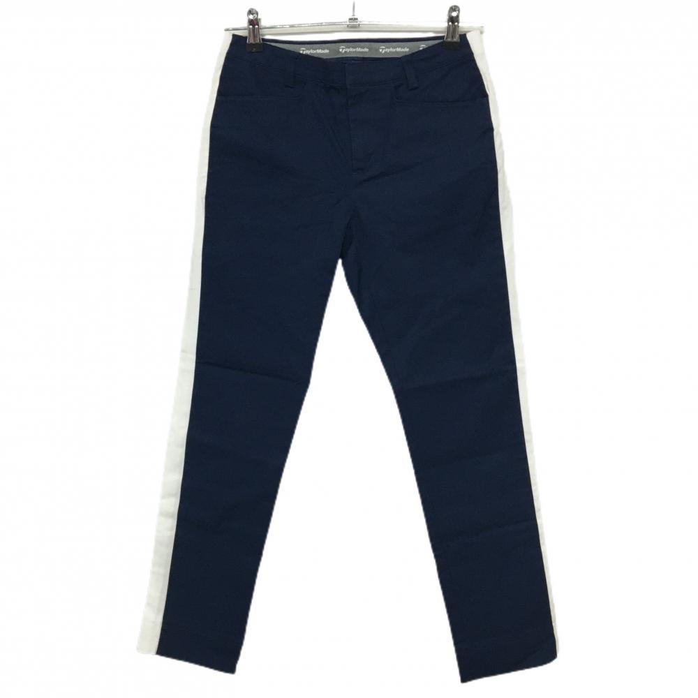 テーラーメイド パンツ ネイビー×白 バックロゴ レディース S ゴルフウェア TaylorMade