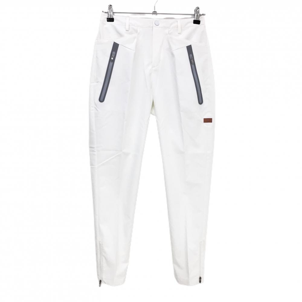 【超美品】テーラーメイド×UNITED ARROWS パンツ 白×グレー ジップポケット ストレッチ レディース M ゴルフウェア TaylorMade