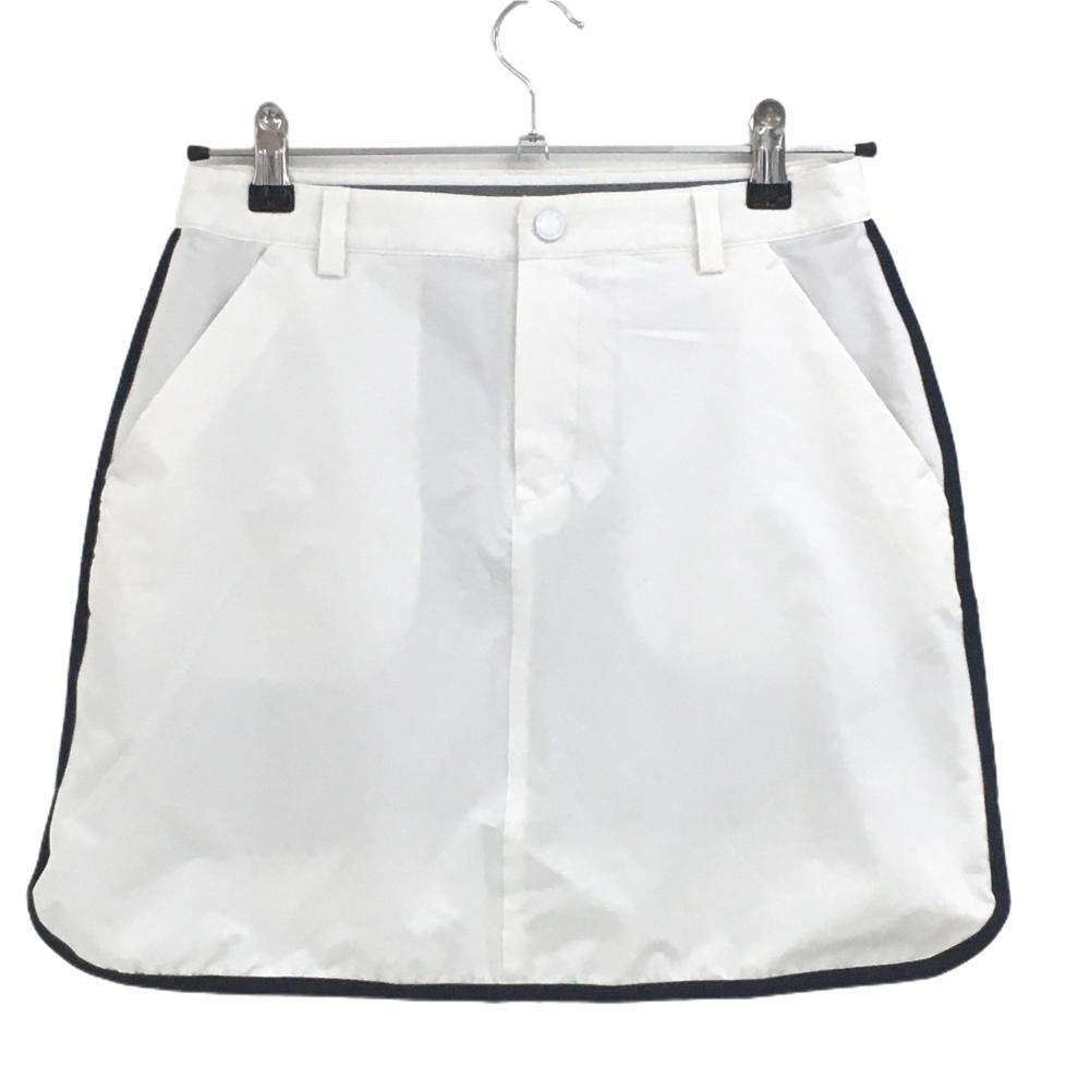 【美品】テーラーメイド スカート 白×ネイビー サイドライン 内側インナーパンツ レディース S ゴルフウェア TaylorMade