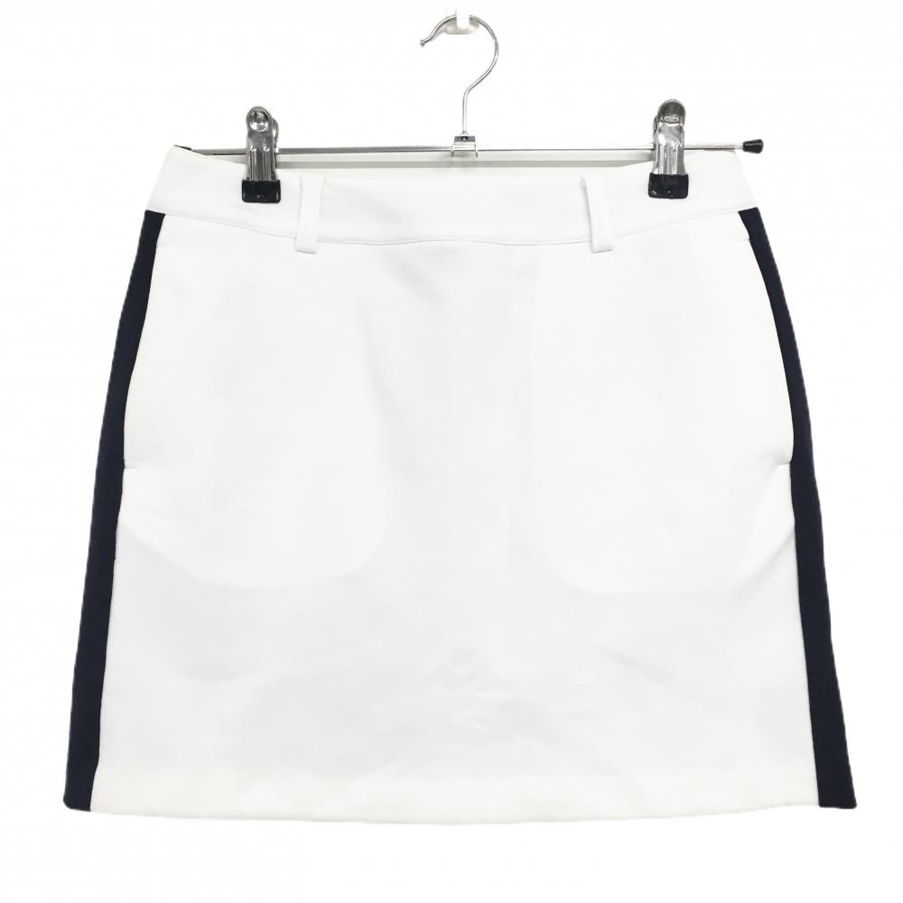 テーラーメイド スカート 白×ネイビー サイドライン 内側インナーパンツ レディース S ゴルフウェア 2023年モデル TaylorMade