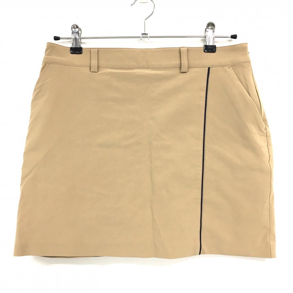 【超美品】テーラーメイド スカート ブラウン×ネイビー パイピングライン 内側インナーパンツ レディース L ゴルフウェア TaylorMade
