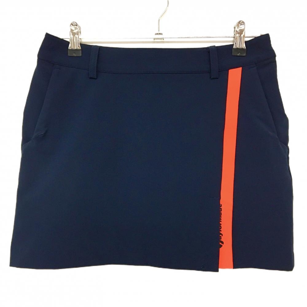 【超美品】テーラーメイド スカート ネイビー オレンジライン ストレッチ 内側インナーパンツ  レディース S ゴルフウェア TaylorMade