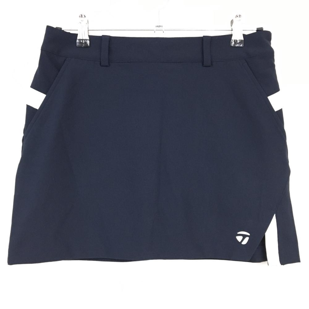 【超美品】テーラーメイド スカート ネイビー×白 立体ロゴ 内側インナーパンツ レディース M ゴルフウェア TaylorMade
