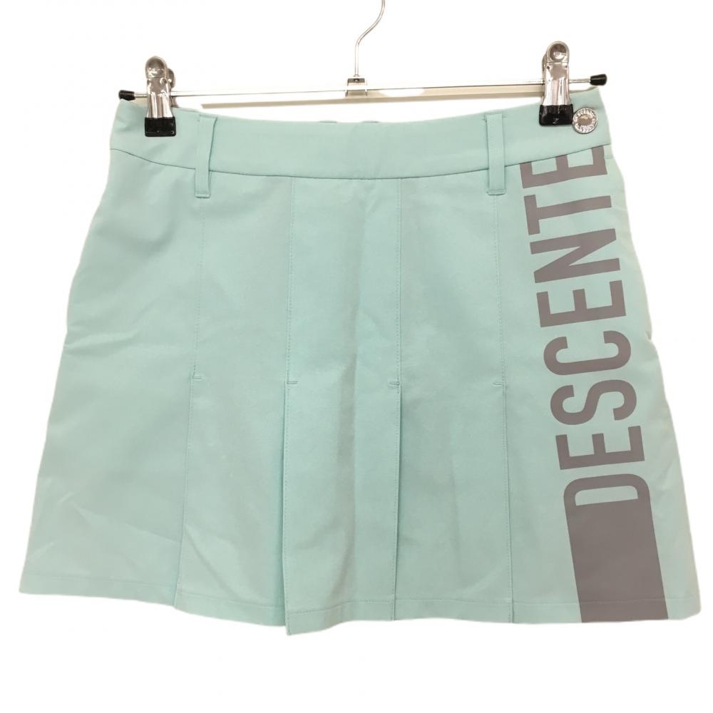 デサントゴルフ スカート ミントブルー サイドロゴ 中田英寿  レディース 61/S ゴルフウェア 2022年モデル DESCENTE