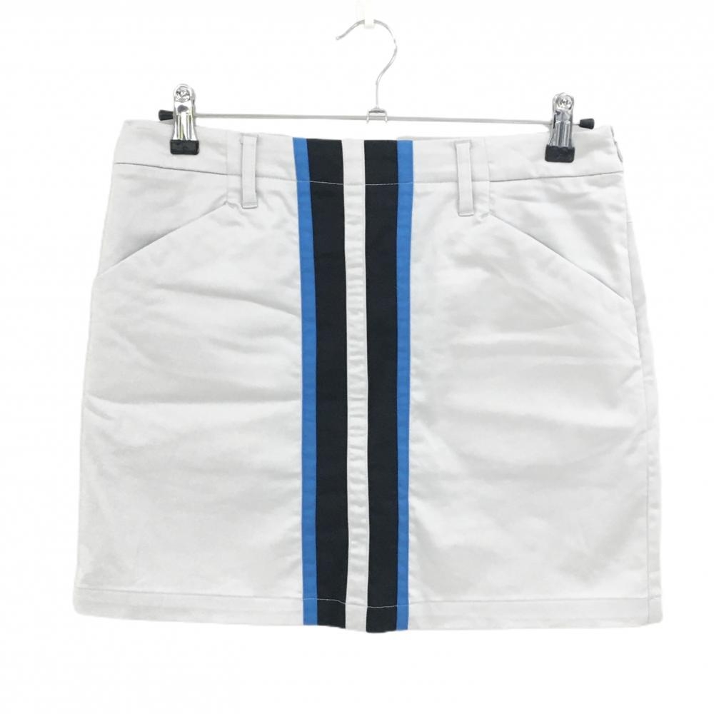 デサントゴルフ スカート 白×黒 バックロゴ 内側インナーパンツ 中田英寿 レディース 67/L ゴルフウェア DESCENTE