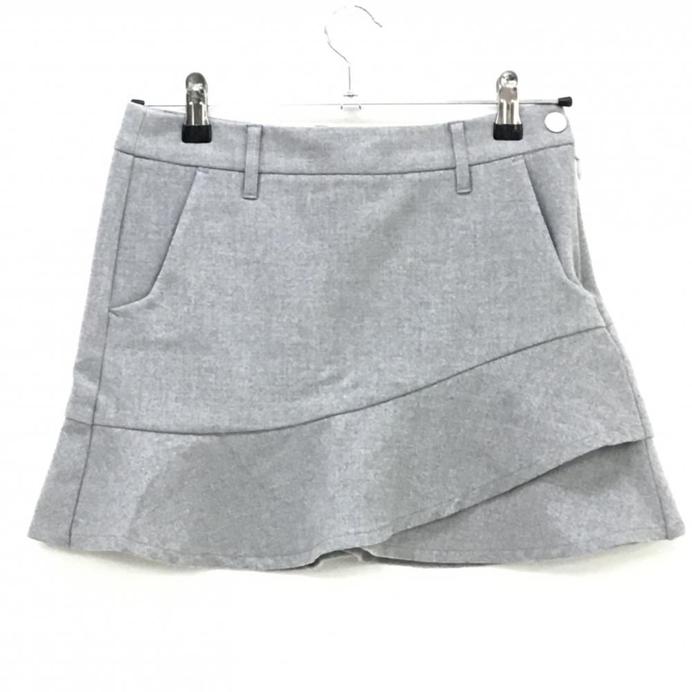 【超美品】デサントゴルフ スカート 杢グレー 微起毛 中田英寿 レディース 61/S ゴルフウェア DESCENTE