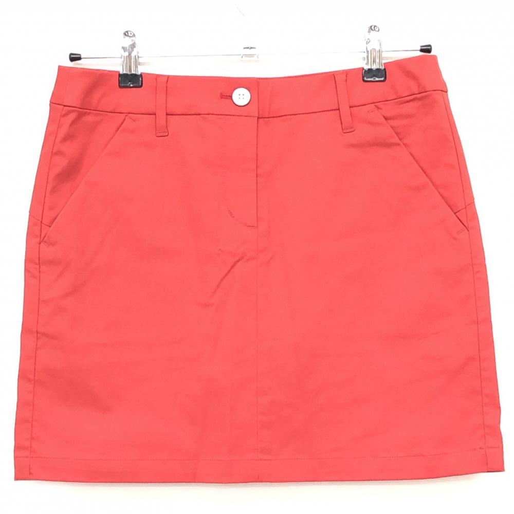 【超美品】デサントゴルフ スカート レッド 無地 バックロゴ 中田英寿 ストレッチ レディース 64/M ゴルフウェア DESCENTE