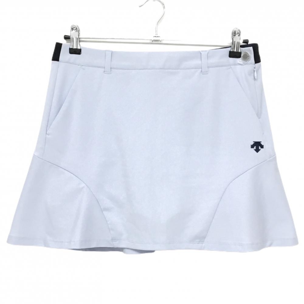 【新品】デサントゴルフ スカート ライトブルー ストレッチ UVカット 吸汗速乾   レディース 67/L ゴルフウェア DESCENTE
