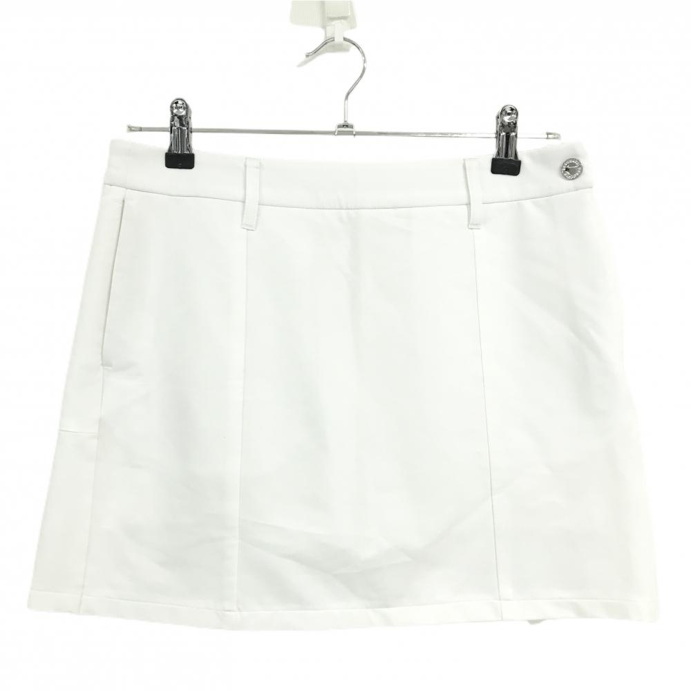 【超美品】デサントゴルフ スカート 白 ストレッチ 内側インナーパンツ 中田英寿 レディース 67/L ゴルフウェア DESCENTE