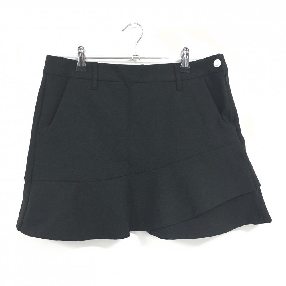 【超美品】デサントゴルフ スカート ダークグレー 微起毛素材 バックロゴ 中田英寿 レディース 70/O(XL) ゴルフウェア DESCENTE