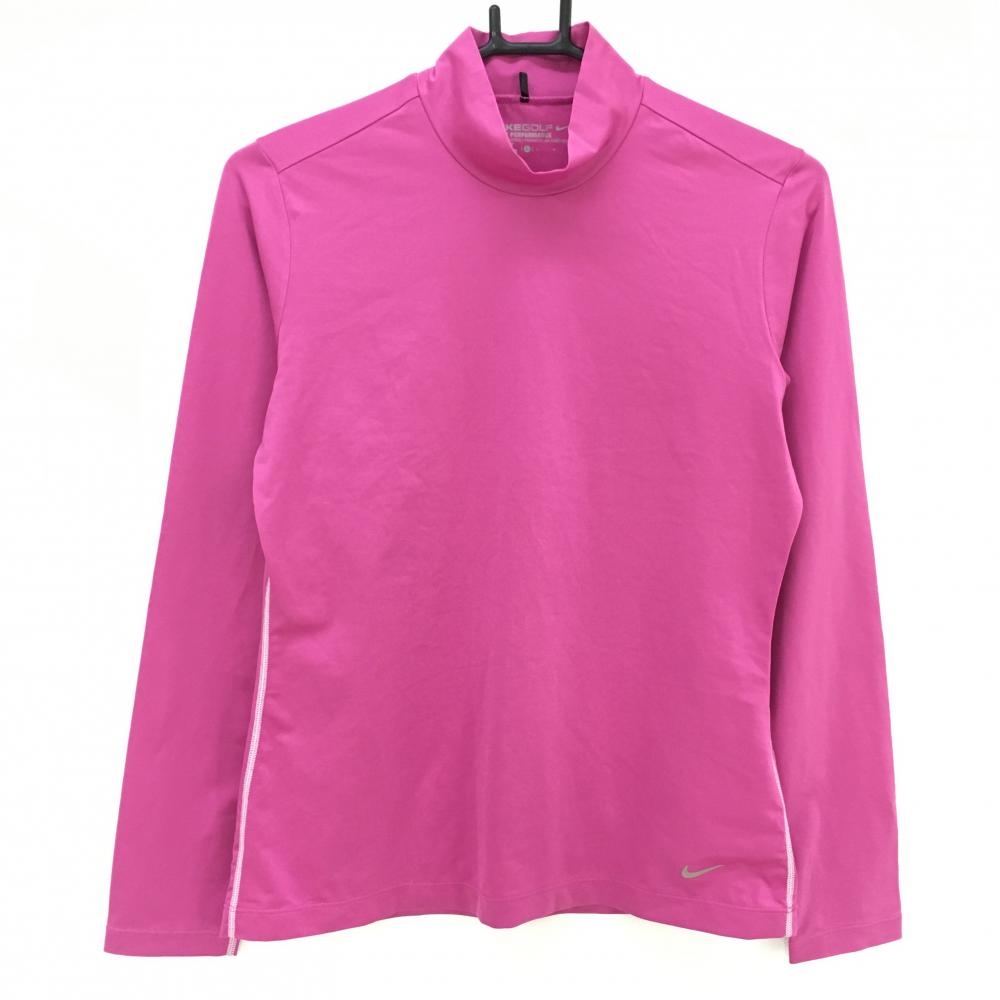 【超美品】ナイキゴルフ ハイネックインナーシャツ ピンク DRI-FIT レディース L ゴルフウェア NIKE
