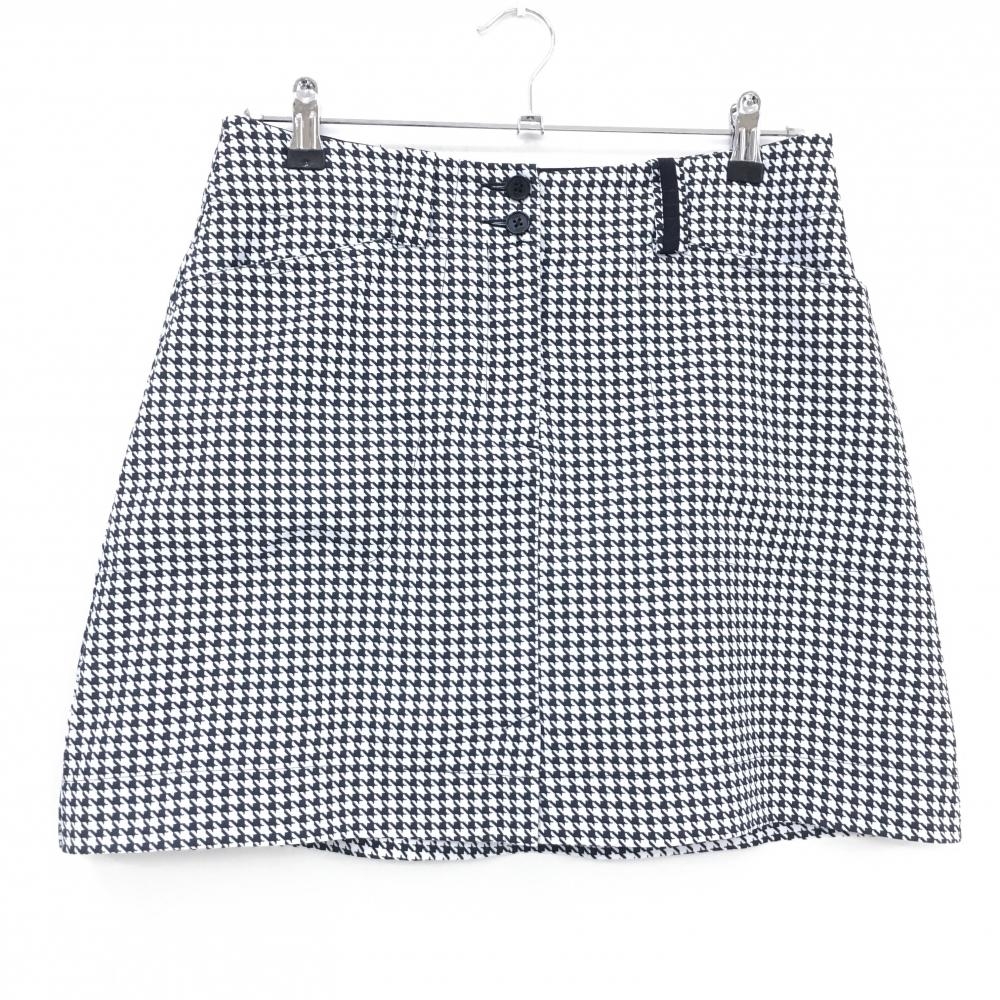 【美品】ナイキゴルフ スカート 白×黒 千鳥格子 内側インナーパンツ レディース 165/72A ゴルフウェア NIKE